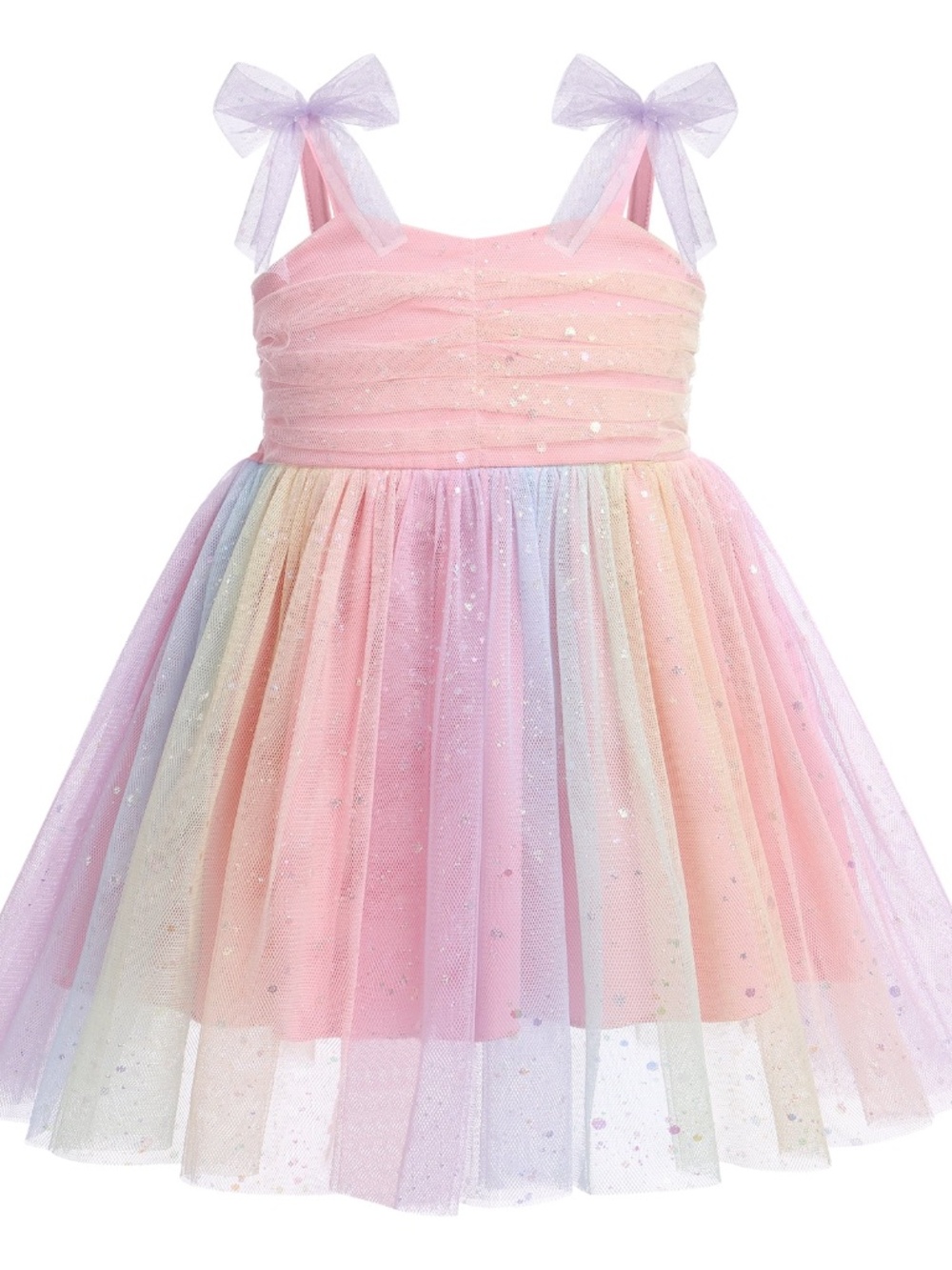 Ibtom Castle Pink Rainbow Tulle Dress Kids Baby | Size 80 (~9 to 12M)